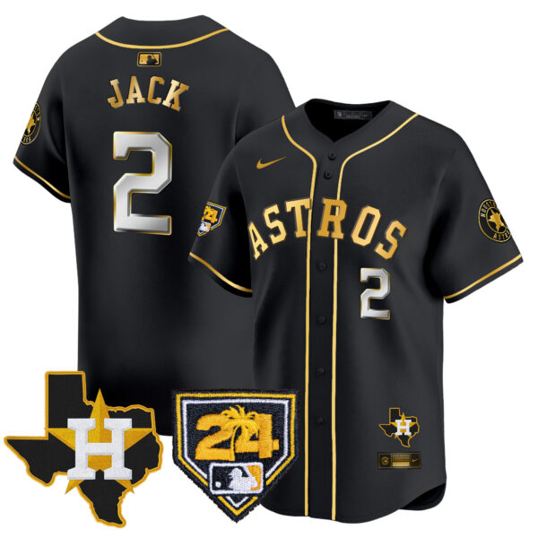 Men's Houston Astros 2024 Spring Training & Texas Patch Vapor Premier Limited Jersey - All Stitched - Image 4