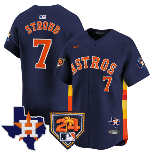 Men's Houston Astros 2024 Spring Training & Texas Patch Vapor Premier Limited Jersey - All Stitched - Image 39