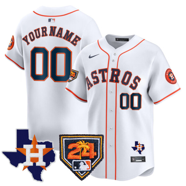 Houston Astros 2024 Spring Training & Texas Patch Vapor Premier Limited Custom Jersey - All Stitched - Image 4