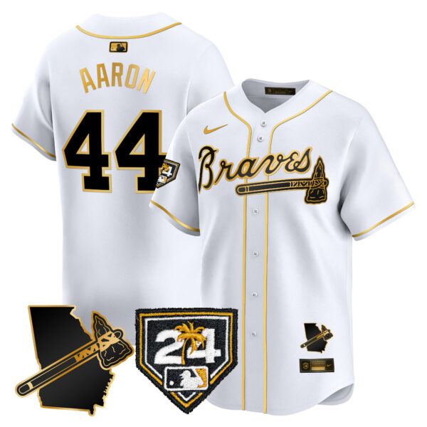 Men's Atlanta Braves 2024 Spring Training & Georgia Patch Vapor Premier Limited Jersey - All Stitched - Image 18