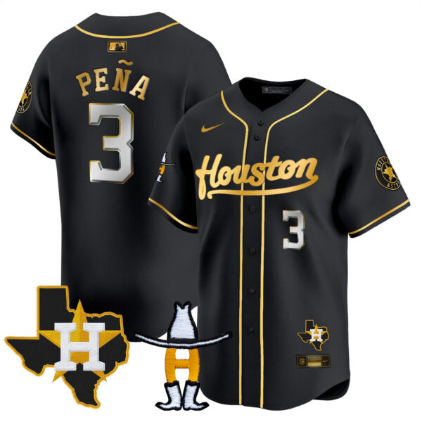 Men's Houston Astros Houston Rodeo Patch Vapor Premier Limited Jersey - All Stitched - Image 5