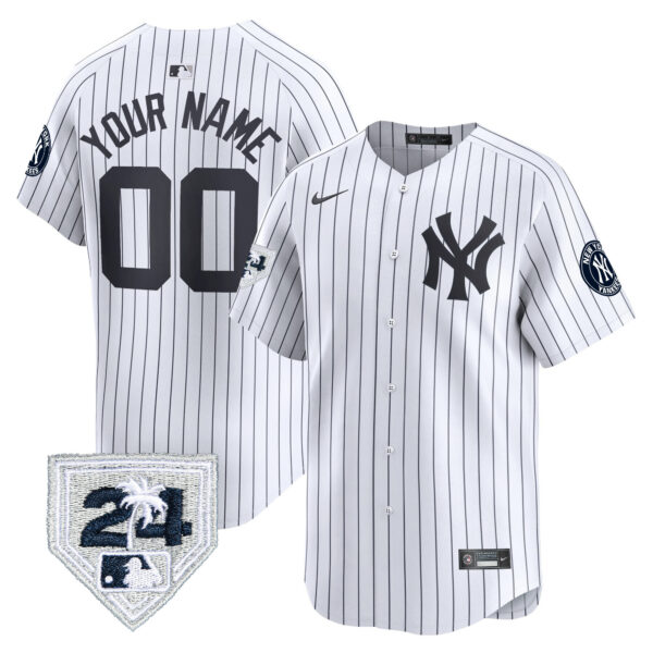 New York Yankees 2024 Spring Training Patch Vapor Premier Limited Custom Jersey V3 - All Stitched - Image 3