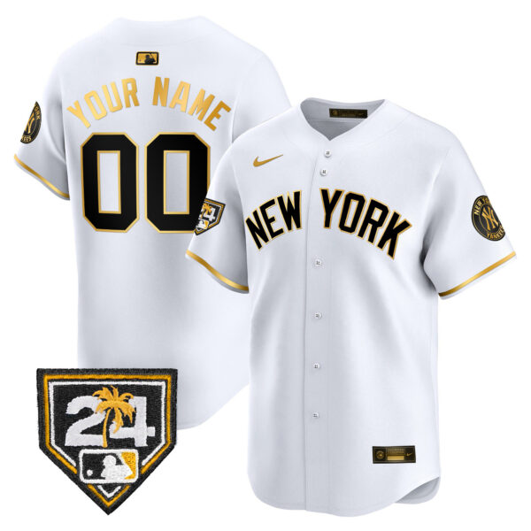 New York Yankees 2024 Spring Training Patch Vapor Premier Limited Custom Jersey V3 - All Stitched - Image 2
