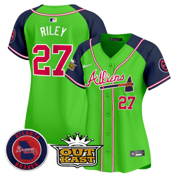 Women's Atlanta Braves Atliens Vapor Premier Limited Jersey - All Stitched - Image 22