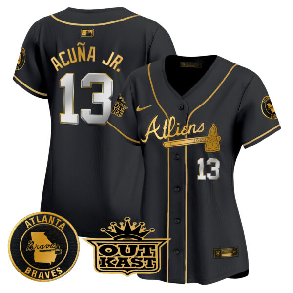 Women's Atlanta Braves Atliens Vapor Premier Limited Jersey - All Stitched - Image 31