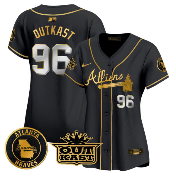 Women's Atlanta Braves Atliens Vapor Premier Limited Jersey - All Stitched - Image 33