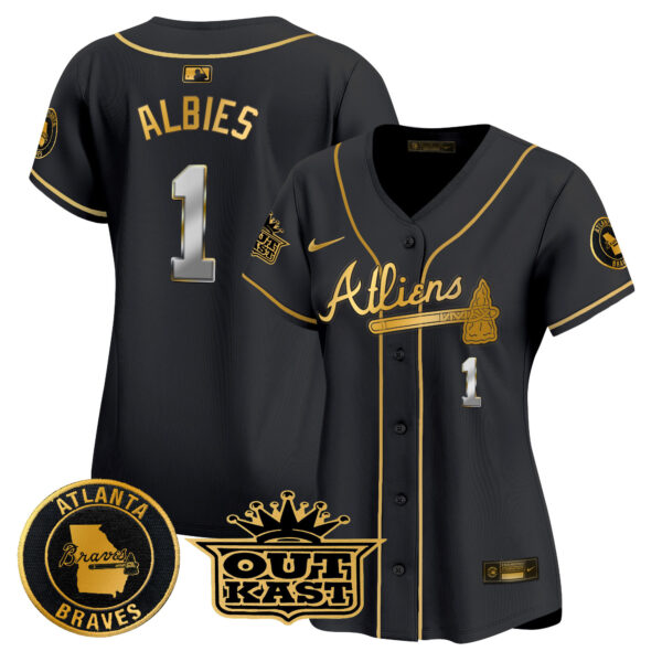 Women's Atlanta Braves Atliens Vapor Premier Limited Jersey - All Stitched - Image 37