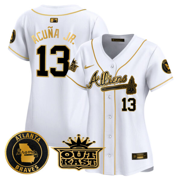 Women's Atlanta Braves Atliens Vapor Premier Limited Jersey - All Stitched - Image 41