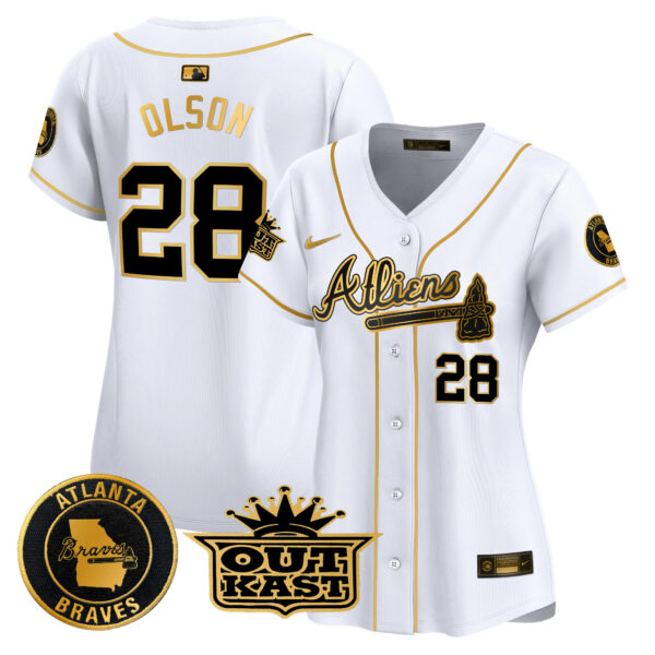 Women's Atlanta Braves Atliens Vapor Premier Limited Jersey - All Stitched - Image 46