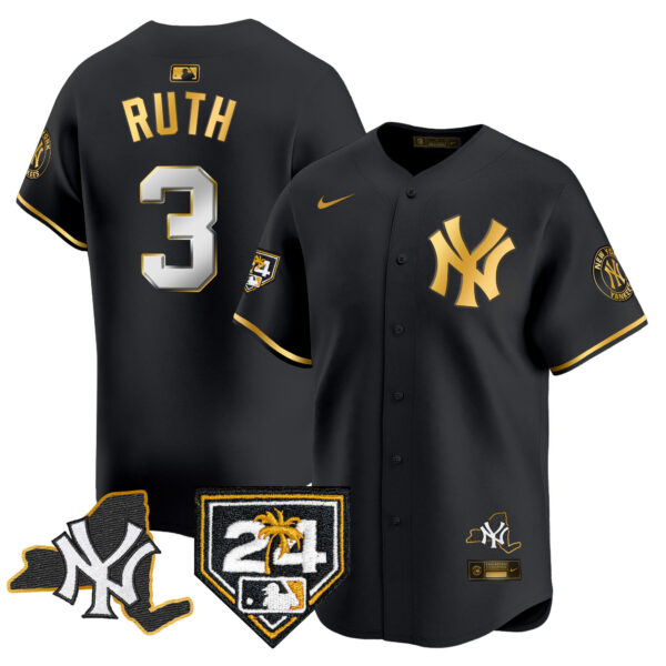 Men's Yankees Vapor Premier Limited Jersey - New York Patch - All Stitched - Image 3