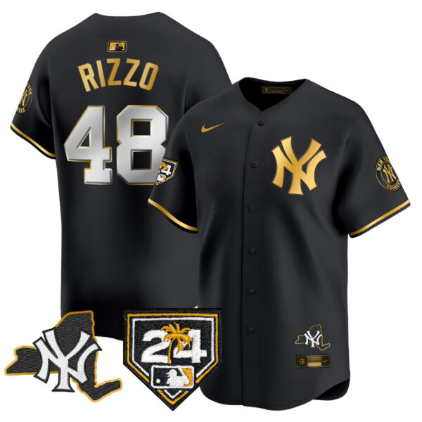 Men's Yankees Vapor Premier Limited Jersey - New York Patch - All Stitched - Image 7