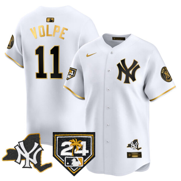 Men's Yankees Vapor Premier Limited Jersey - New York Patch - All Stitched - Image 10