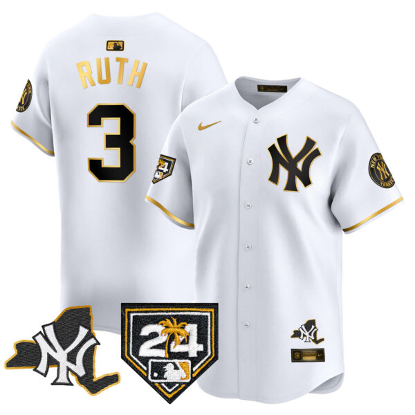 Men's Yankees Vapor Premier Limited Jersey - New York Patch - All Stitched - Image 11