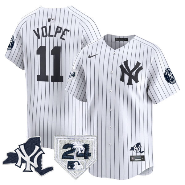 Men's Yankees Vapor Premier Limited Jersey - New York Patch - All Stitched - Image 18
