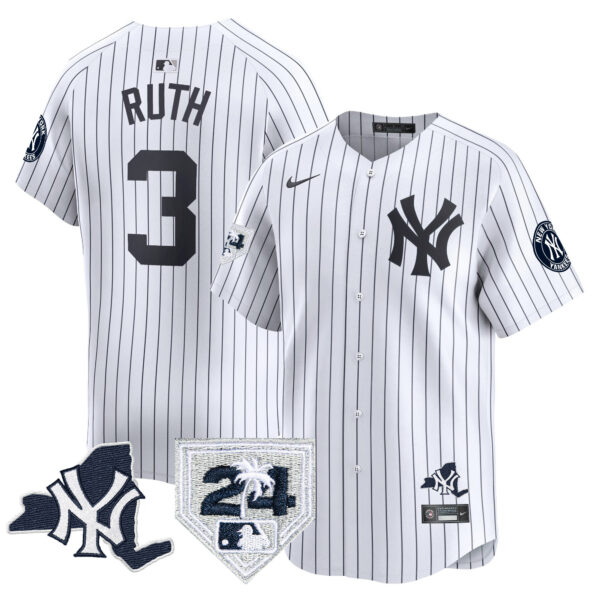 Men's Yankees Vapor Premier Limited Jersey - New York Patch - All Stitched - Image 19