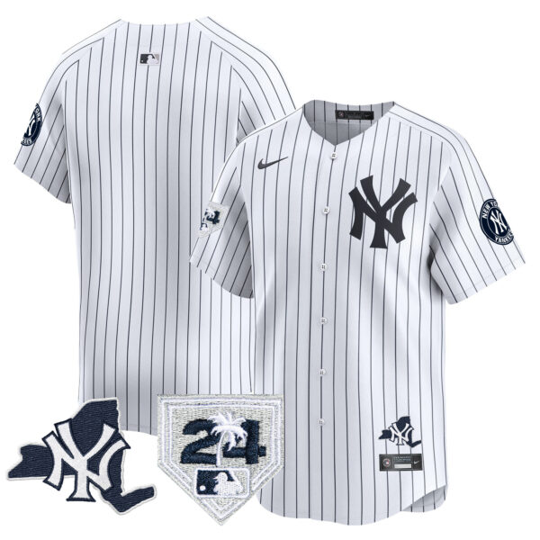 Men's Yankees Vapor Premier Limited Jersey - New York Patch - All Stitched - Image 24