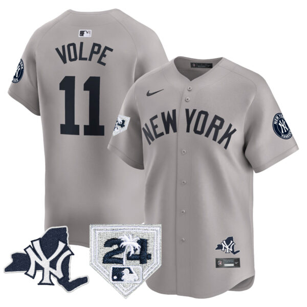 Men's Yankees Vapor Premier Limited Jersey - New York Patch - All Stitched - Image 26