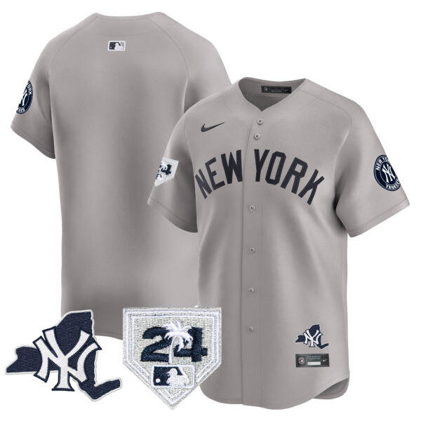 Men's Yankees Vapor Premier Limited Jersey - New York Patch - All Stitched - Image 32