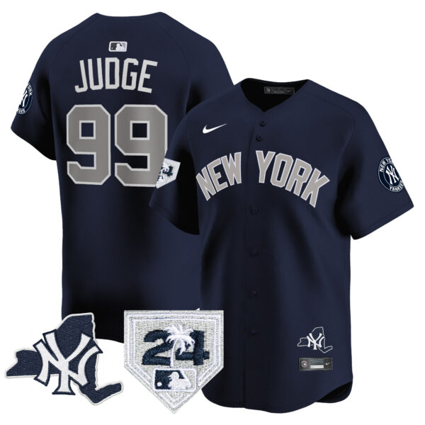 Men's Yankees Vapor Premier Limited Jersey - New York Patch - All Stitched - Image 33