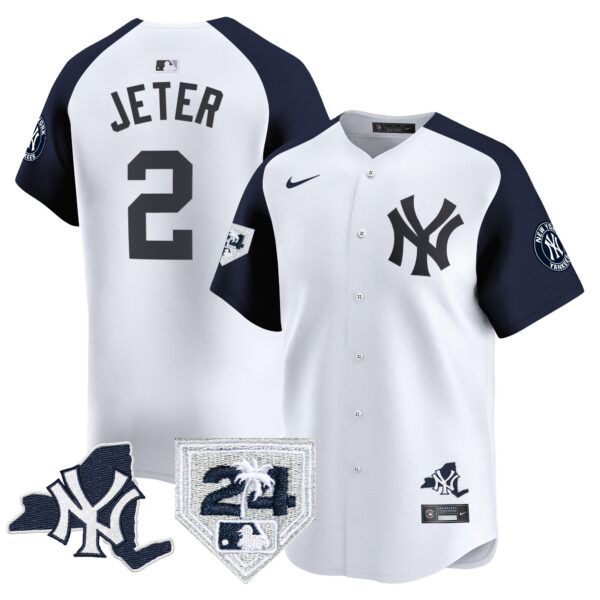 Men's Yankees Vapor Premier Limited Jersey - New York Patch - All Stitched - Image 44