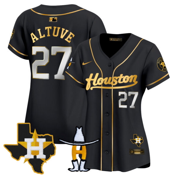 Women's Houston Astros Houston Rodeo Patch Vapor Premier Limited Jersey - All Stitched - Image 2