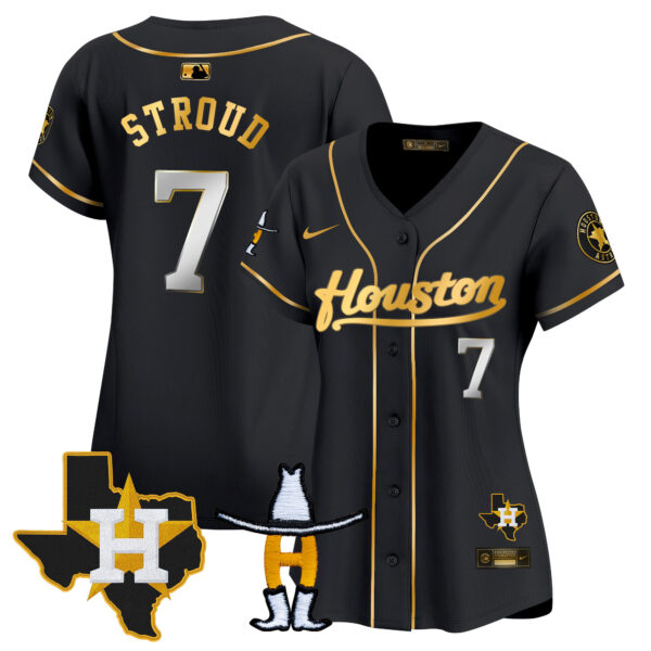 Women's Houston Astros Houston Rodeo Patch Vapor Premier Limited Jersey - All Stitched - Image 3