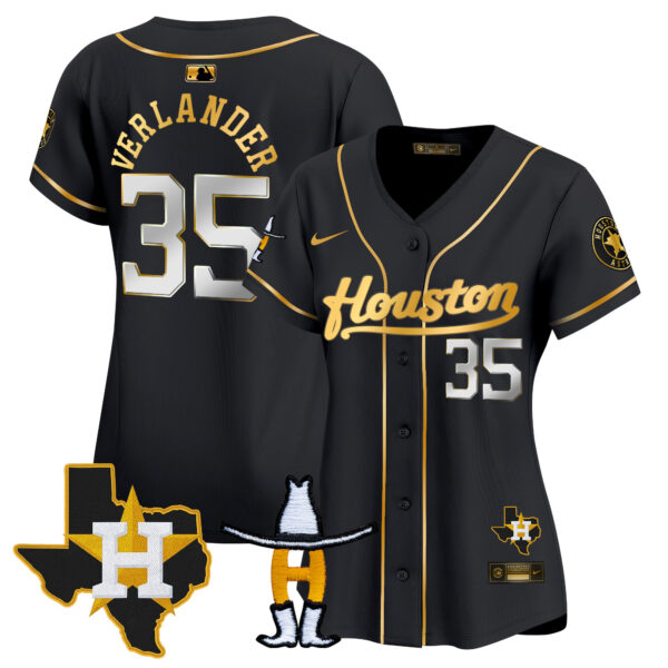Women's Houston Astros Houston Rodeo Patch Vapor Premier Limited Jersey - All Stitched - Image 7