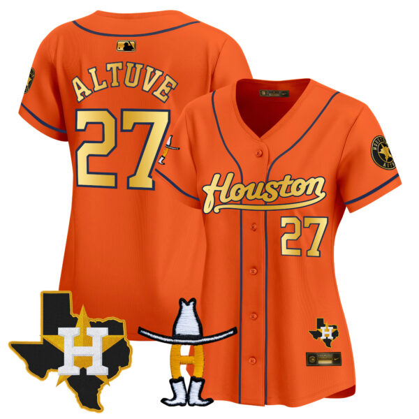Women's Houston Astros Houston Rodeo Patch Vapor Premier Limited Jersey - All Stitched - Image 20