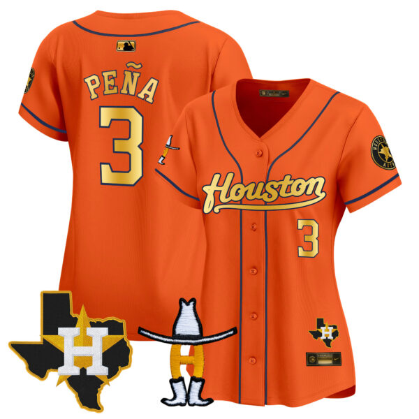 Women's Houston Astros Houston Rodeo Patch Vapor Premier Limited Jersey - All Stitched - Image 23