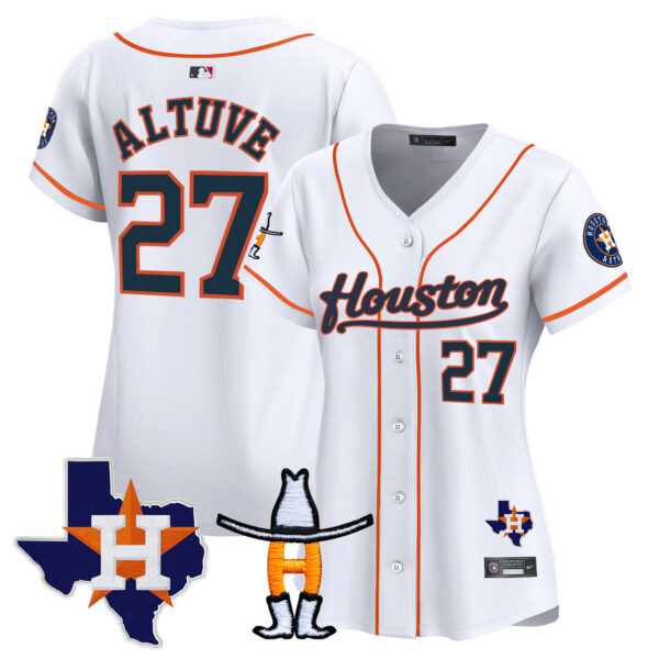 Women's Houston Astros Houston Rodeo Patch Vapor Premier Limited Jersey - All Stitched - Image 29