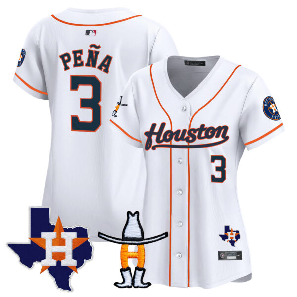 Women's Houston Astros Houston Rodeo Patch Vapor Premier Limited Jersey - All Stitched - Image 32