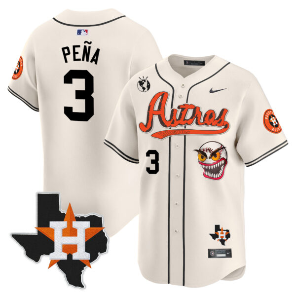 Men's Houston Astros Cactus Jack Style Vapor Premier Limited Jersey V2 - Stitched - Image 3