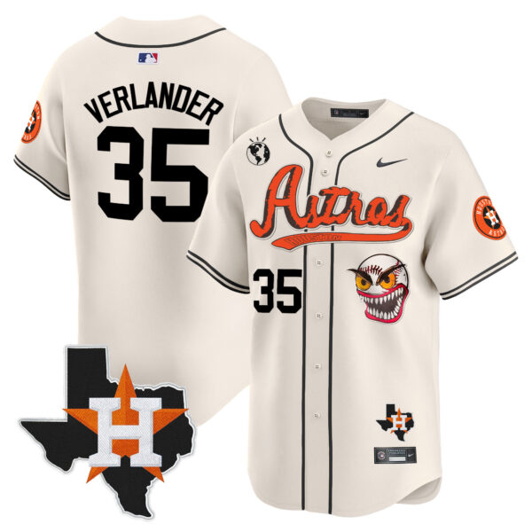 Men's Houston Astros Cactus Jack Style Vapor Premier Limited Jersey V2 - Stitched - Image 7