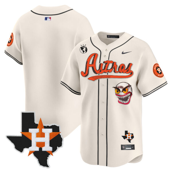 Men's Houston Astros Cactus Jack Style Vapor Premier Limited Jersey V2 - Stitched - Image 9