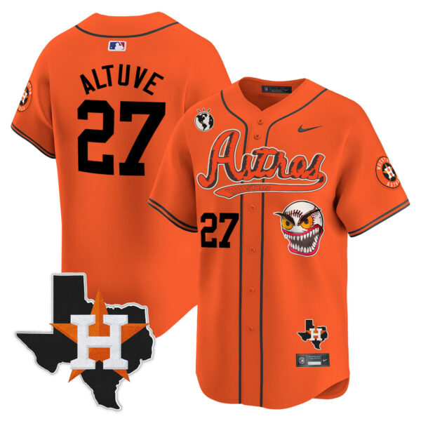 Men's Houston Astros Cactus Jack Style Vapor Premier Limited Jersey V2 - Stitched - Image 32