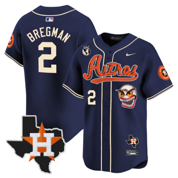 Men's Houston Astros Cactus Jack Style Vapor Premier Limited Jersey V2 - Stitched - Image 40
