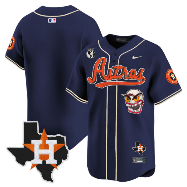 Men's Houston Astros Cactus Jack Style Vapor Premier Limited Jersey V2 - Stitched - Image 45