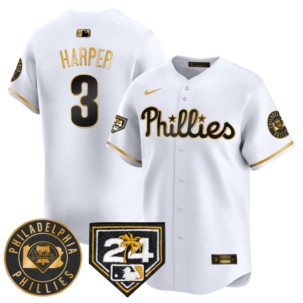Men's Phillies 2024 Spring Training Patch Vapor Premier Limited Jersey V2 - All Stitched - Image 10