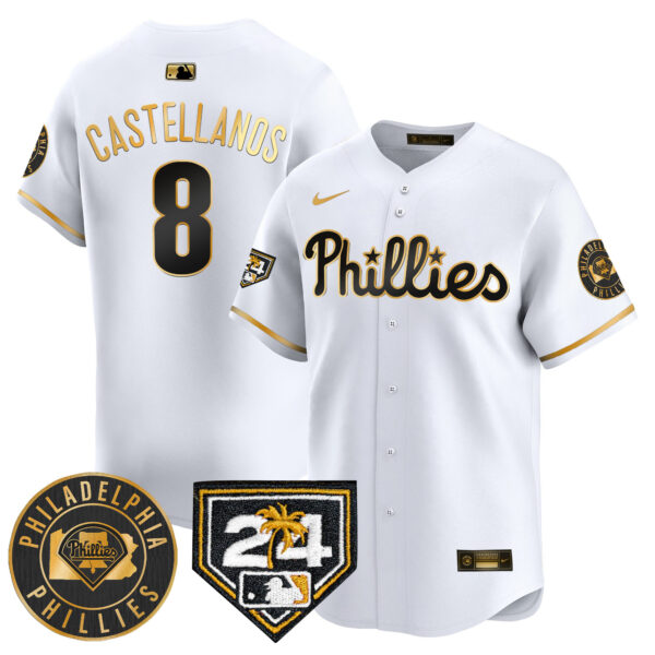 Men's Phillies 2024 Spring Training Patch Vapor Premier Limited Jersey V2 - All Stitched - Image 13
