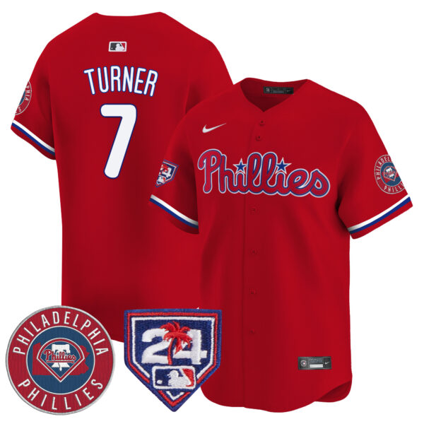 Men's Phillies 2024 Spring Training Patch Vapor Premier Limited Jersey V2 - All Stitched - Image 21