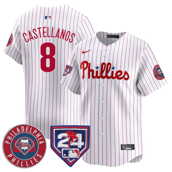 Men's Phillies 2024 Spring Training Patch Vapor Premier Limited Jersey V2 - All Stitched - Image 31