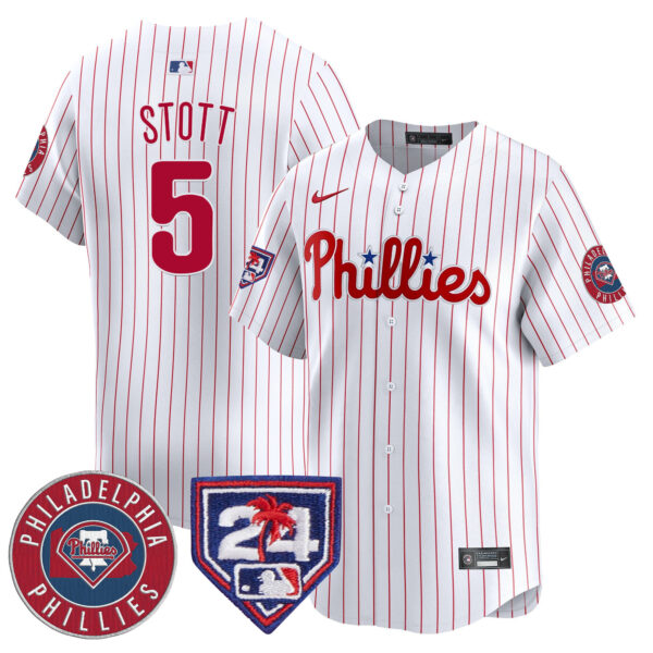 Men's Phillies 2024 Spring Training Patch Vapor Premier Limited Jersey V2 - All Stitched - Image 32