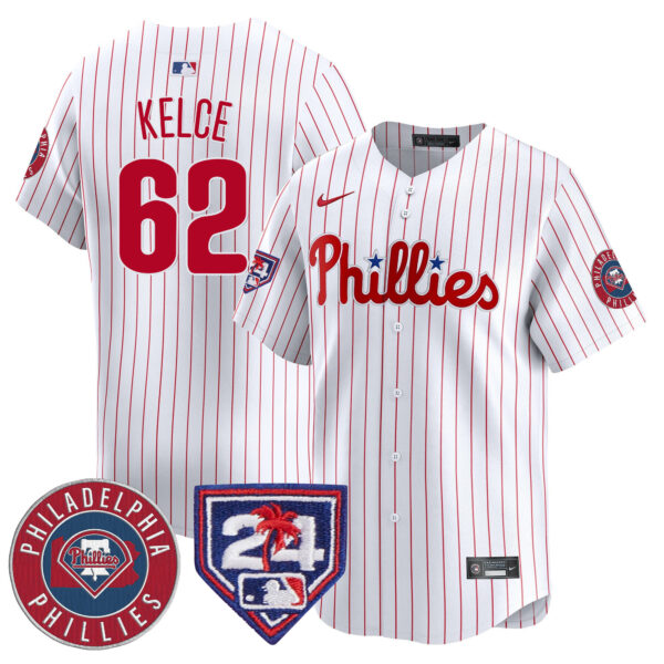 Men's Phillies 2024 Spring Training Patch Vapor Premier Limited Jersey V2 - All Stitched - Image 34