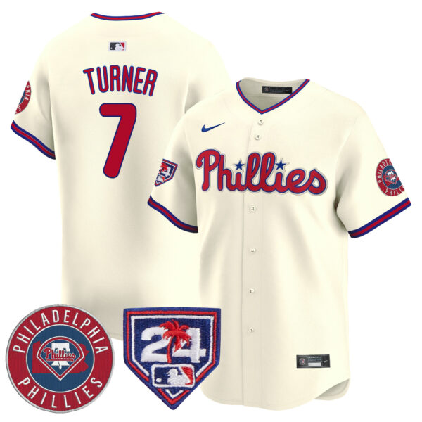 Men's Phillies 2024 Spring Training Patch Vapor Premier Limited Jersey V2 - All Stitched - Image 39