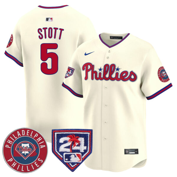 Men's Phillies 2024 Spring Training Patch Vapor Premier Limited Jersey V2 - All Stitched - Image 41