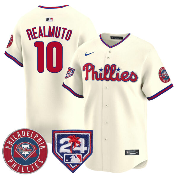 Men's Phillies 2024 Spring Training Patch Vapor Premier Limited Jersey V2 - All Stitched - Image 42
