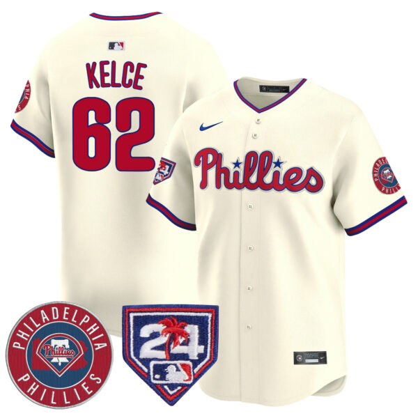 Men's Phillies 2024 Spring Training Patch Vapor Premier Limited Jersey V2 - All Stitched - Image 43