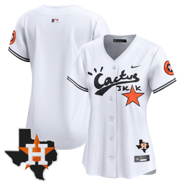 Women's Houston Astros Cactus Jack Patch Vapor Premier Limited Jersey V7 - Stitched - Image 18