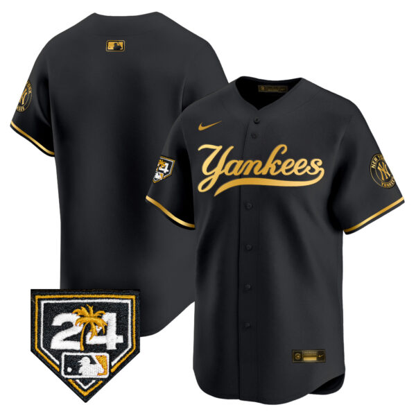 Men's New York Yankees 2024 Spring Training Patch Vapor Premier Limited Jersey V6 - All Stitched - Image 8