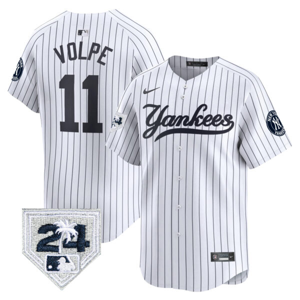 Men's New York Yankees 2024 Spring Training Patch Vapor Premier Limited Jersey V6 - All Stitched - Image 18
